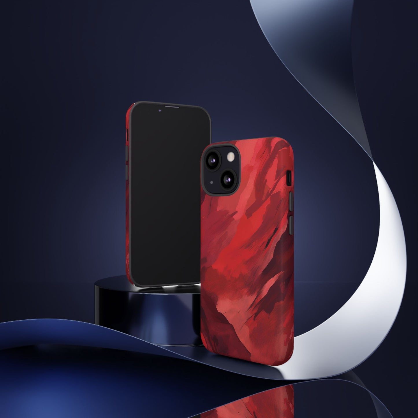 Bold Red Abstract Phone Case - Stylish Protection for Your Phone