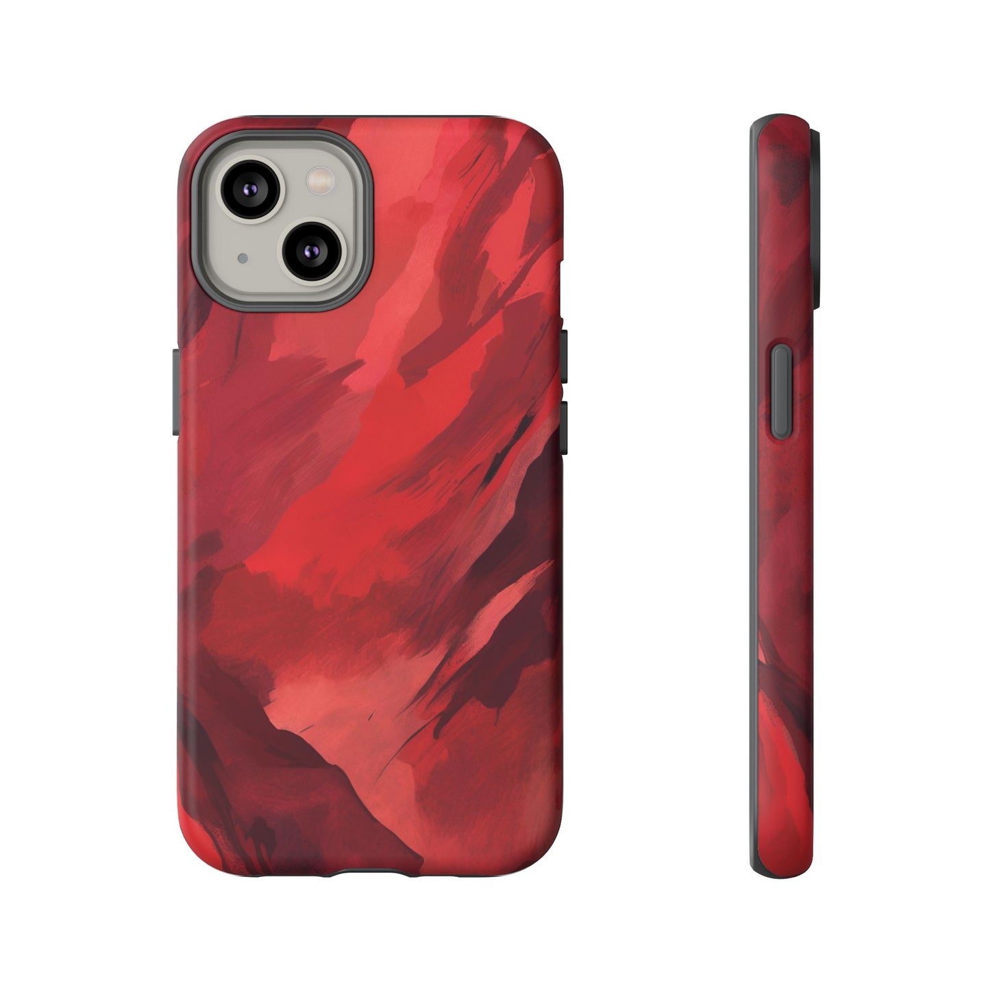 Bold Red Abstract Phone Case - Stylish Protection for Your Phone