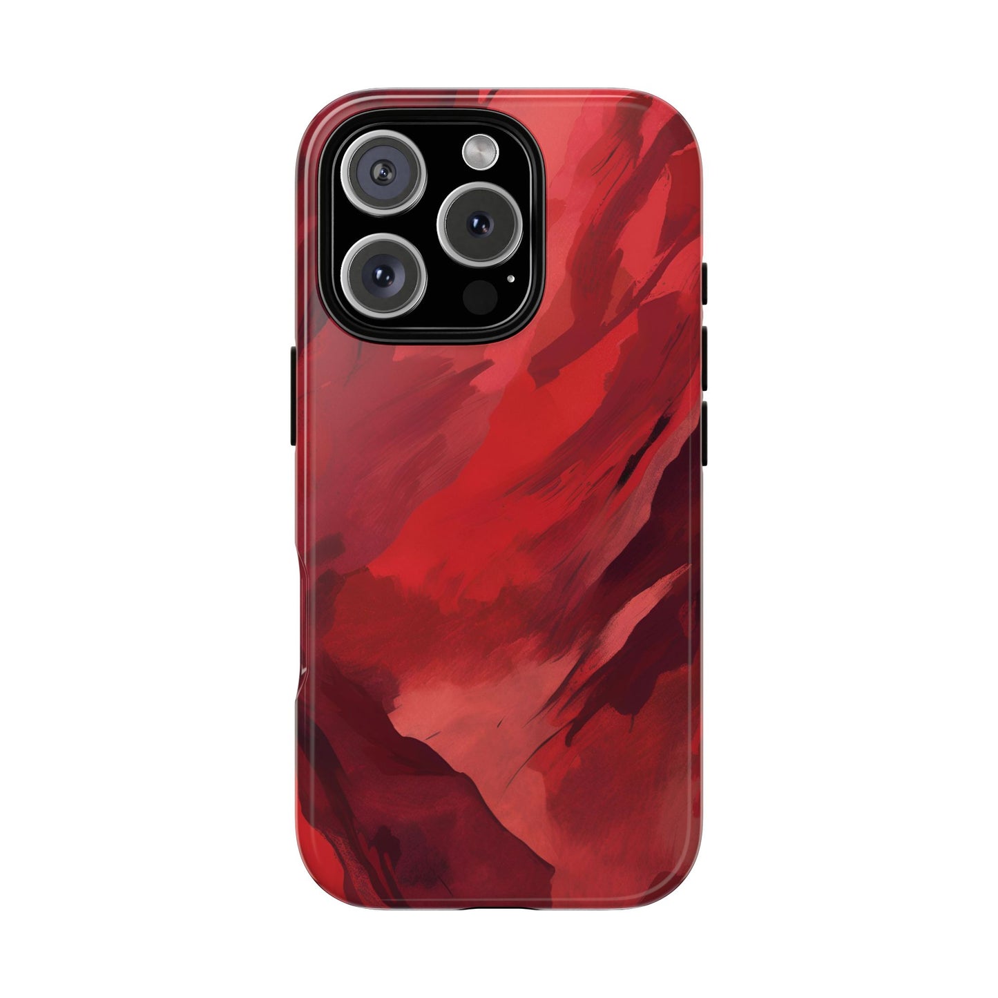 Bold Red Abstract Phone Case - Stylish Protection for Your Phone
