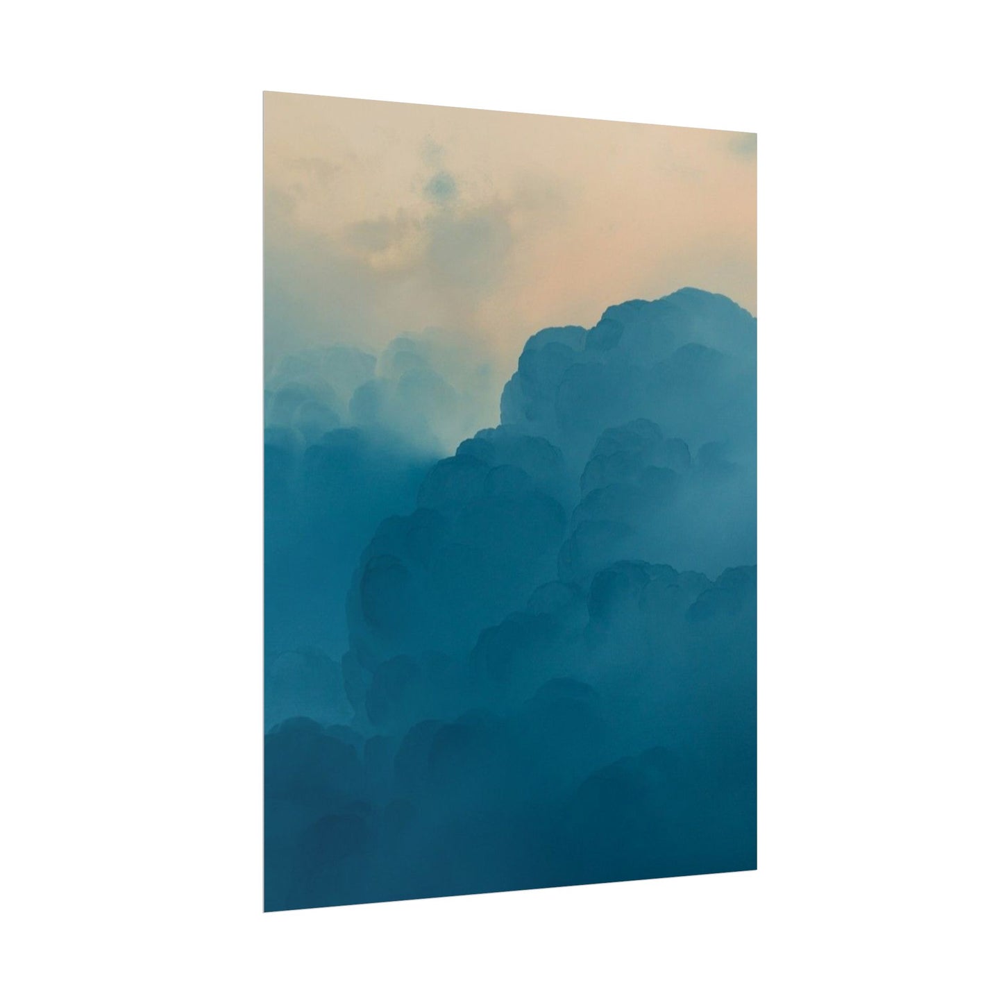 Tranquil Cloudscape Rolled Poster - Perfect for Home Décor and Relaxation