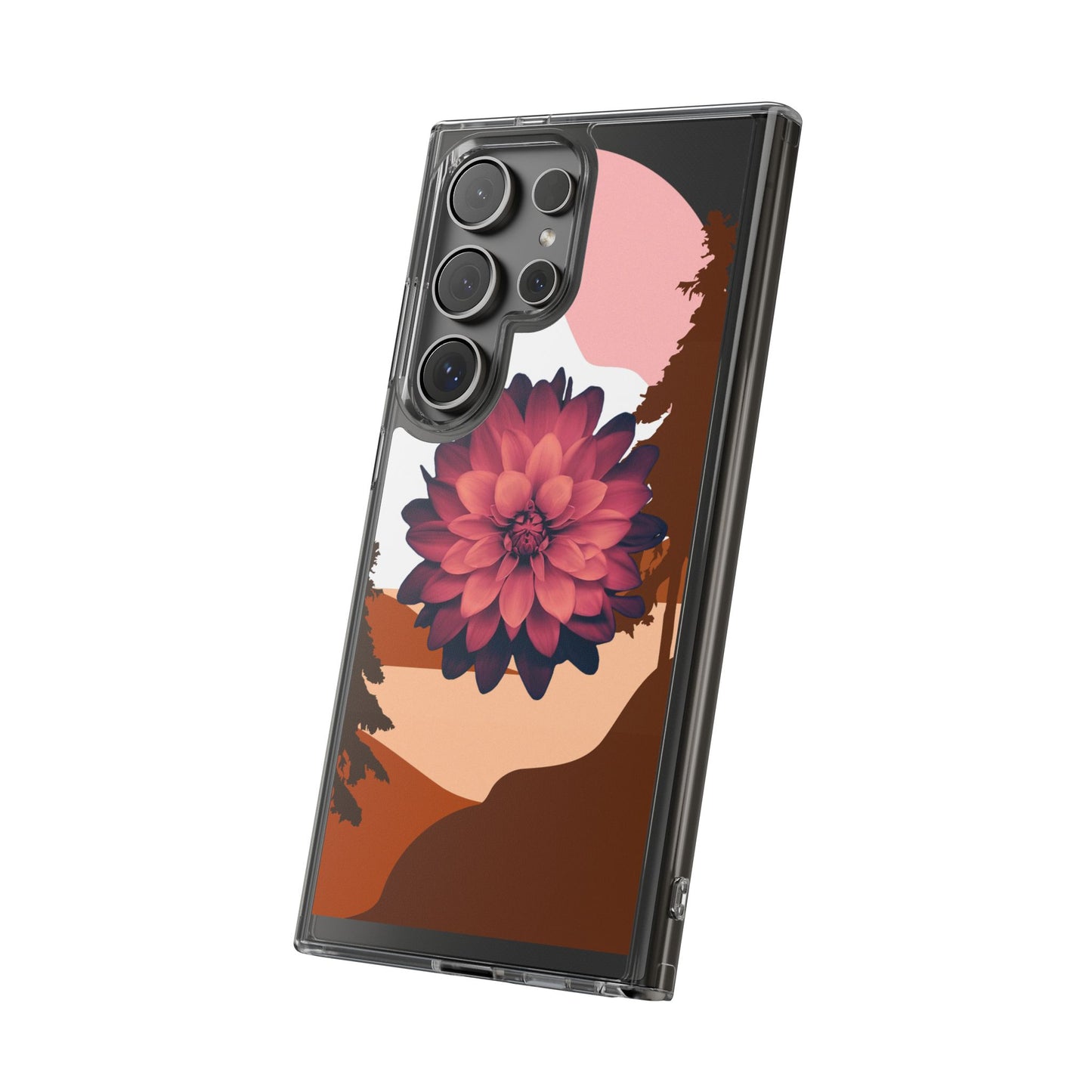 Floral Phone Case - Clear Protective Case with Flower Design