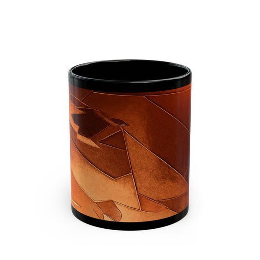 Modern Artistic Black Mug - 11oz & 15oz - Perfect for Coffee Lovers | Unique Gift Idea
