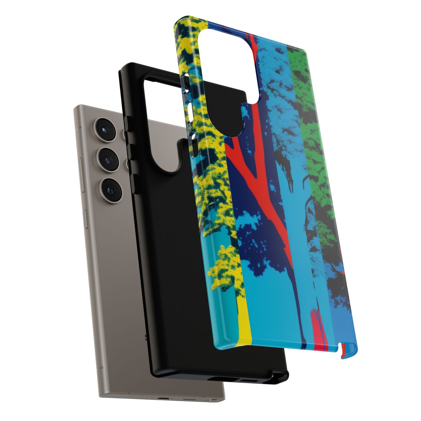 Phone Case - Colorful Forest Design Tough Case