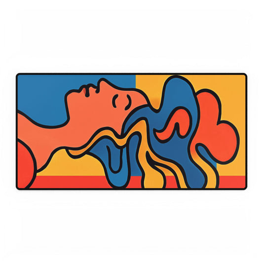 Abstract Colorful Desk Mat – Modern Office Decor for Stylish Workspaces
