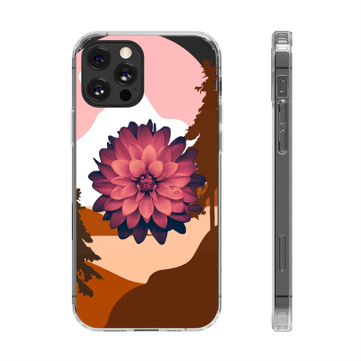 Floral Phone Case - Clear Protective Case with Flower Design