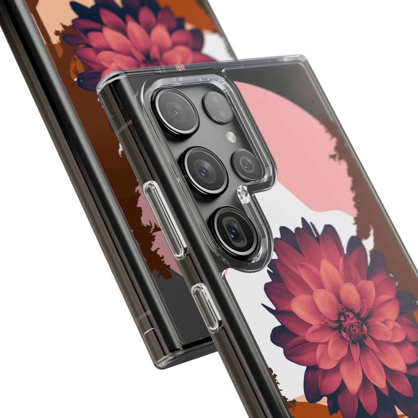 Floral Phone Case - Clear Protective Case with Flower Design