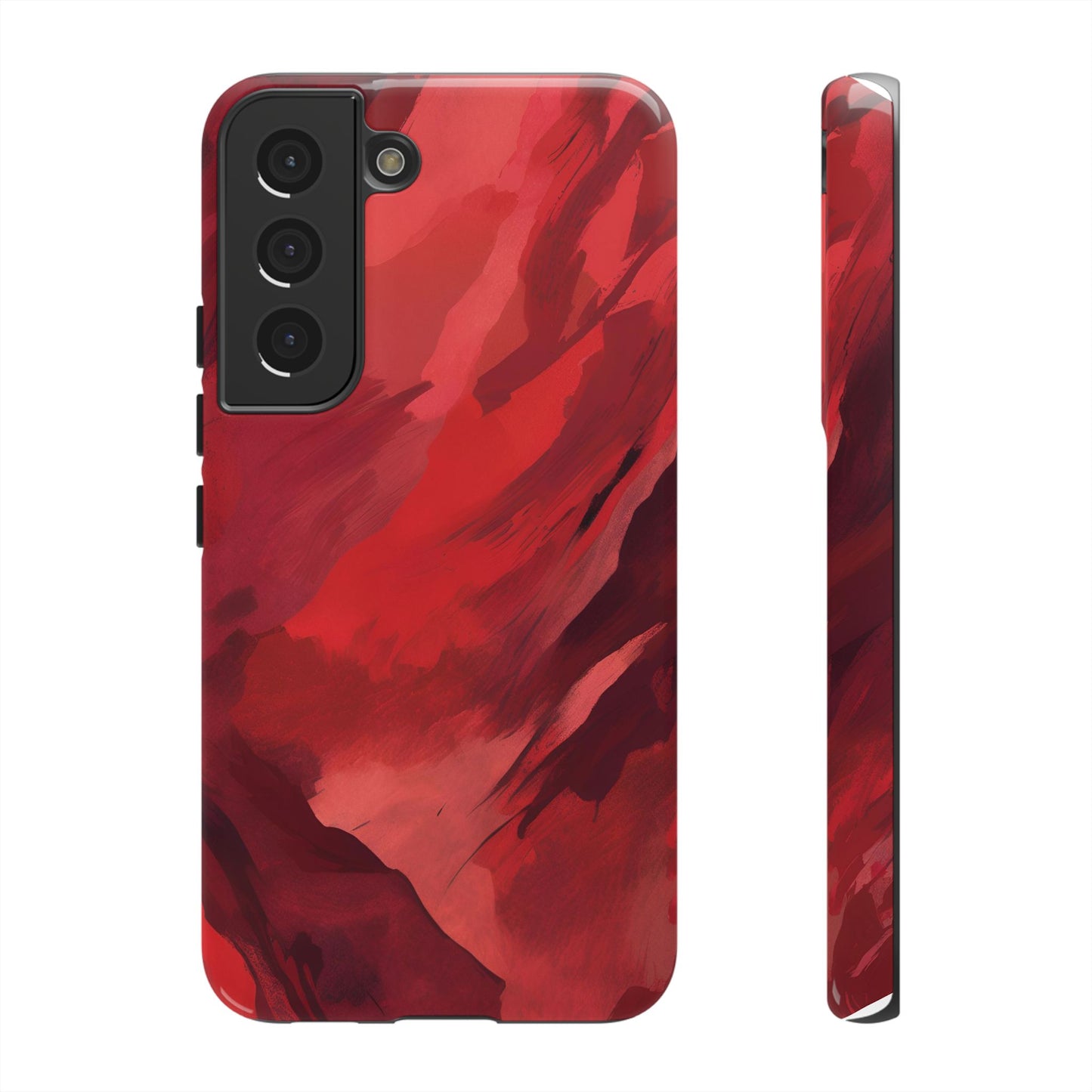 Bold Red Abstract Phone Case - Stylish Protection for Your Phone