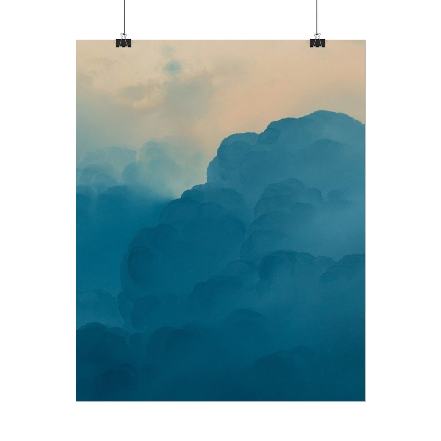 Tranquil Cloudscape Rolled Poster - Perfect for Home Décor and Relaxation