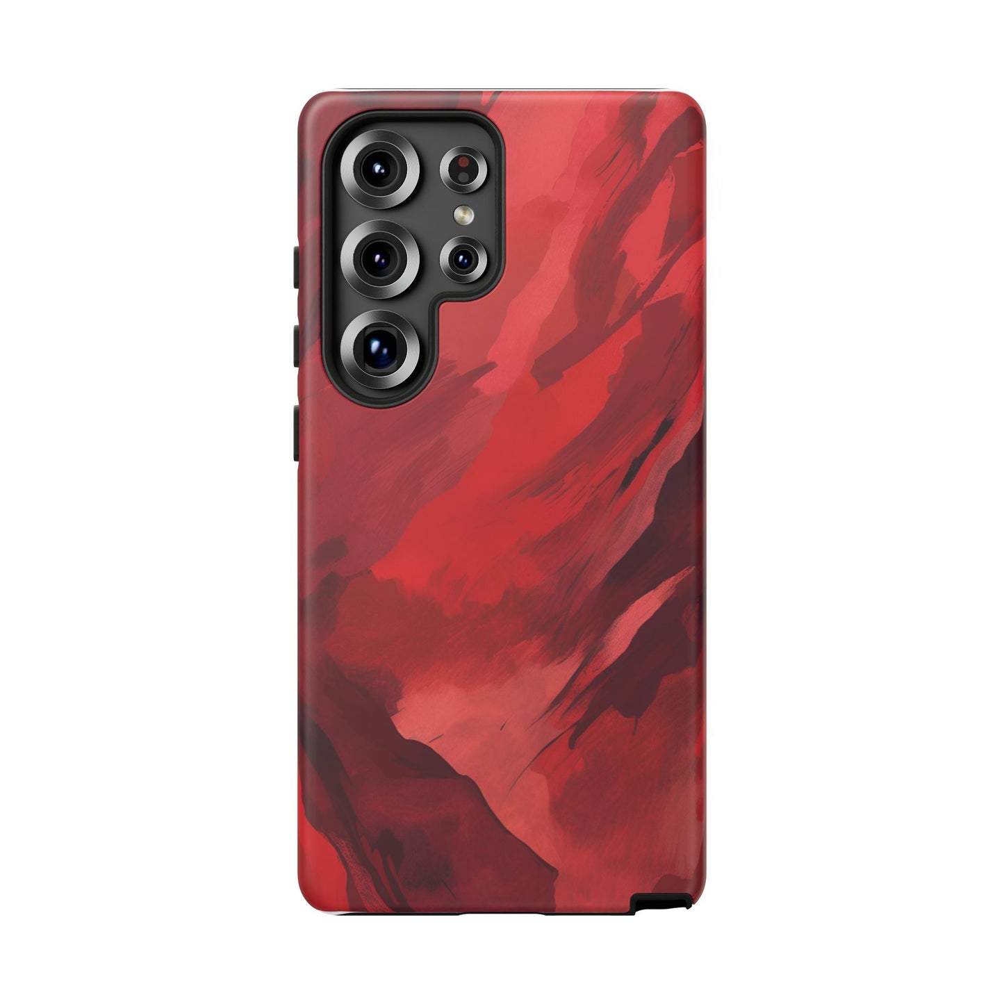 Bold Red Abstract Phone Case - Stylish Protection for Your Phone
