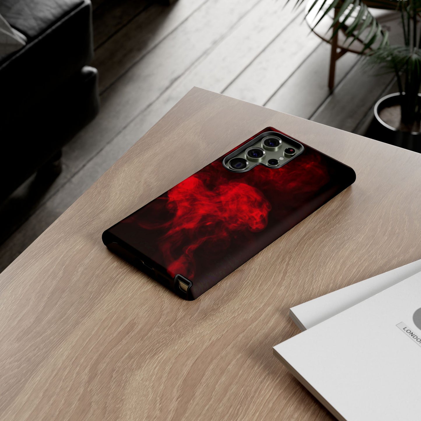 Bold Red Smoke Phone Case – Tough Cases for Protection and Style