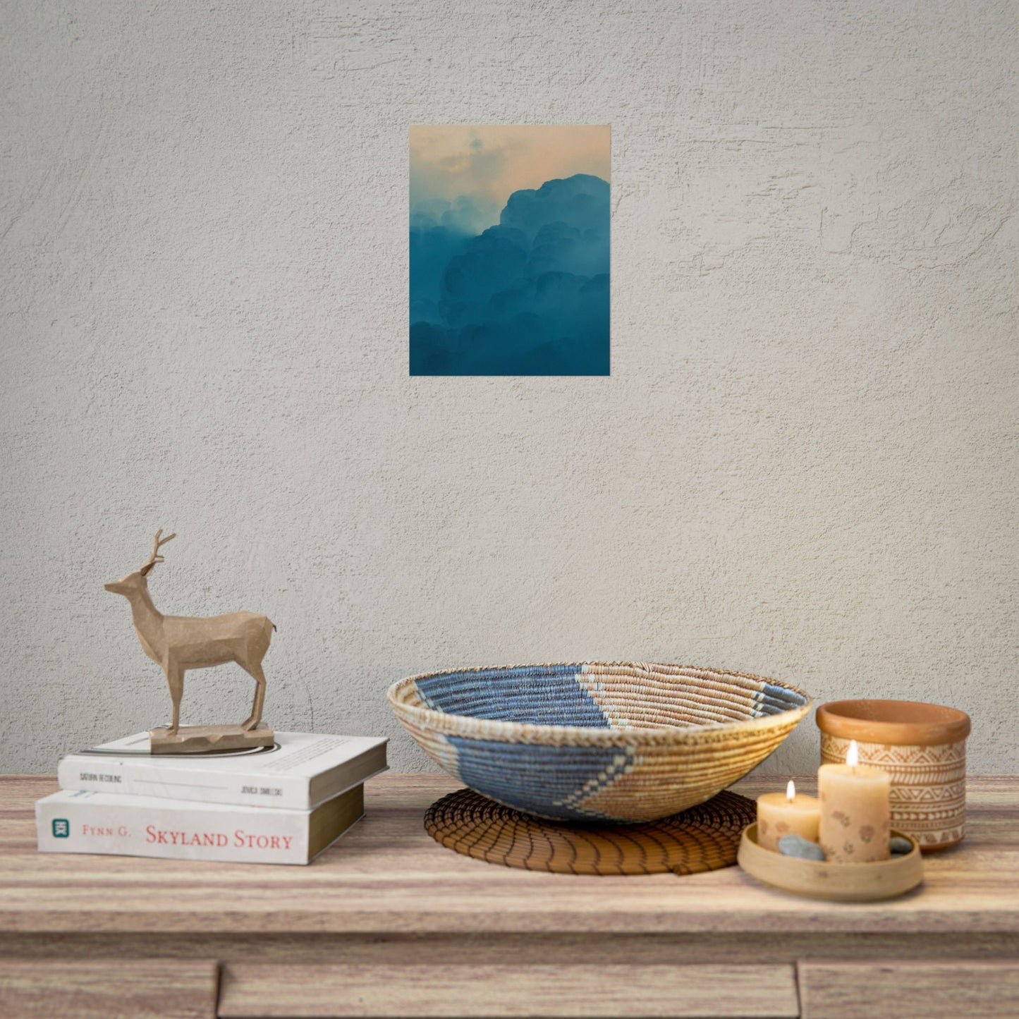 Tranquil Cloudscape Rolled Poster - Perfect for Home Décor and Relaxation