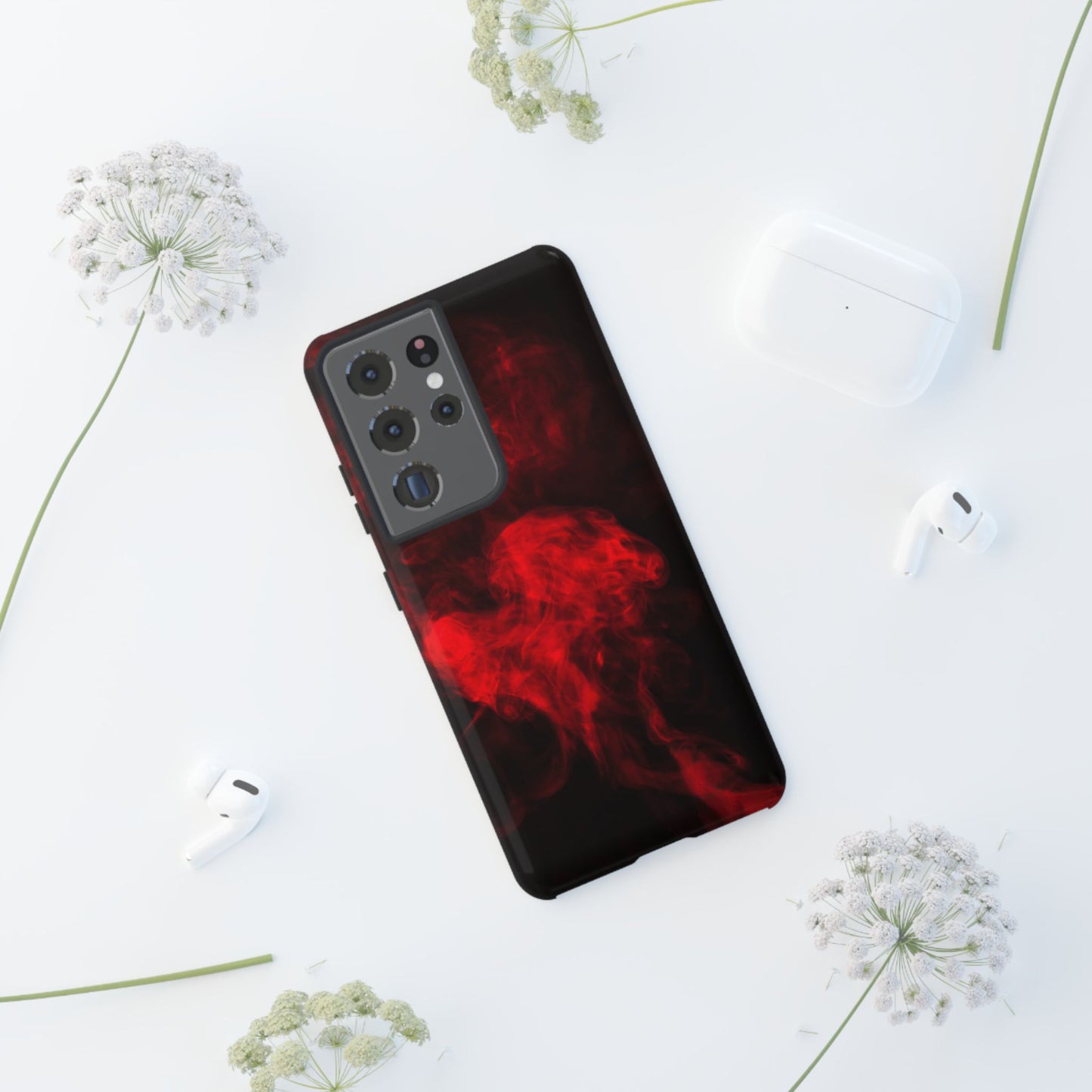 Bold Red Smoke Phone Case – Tough Cases for Protection and Style