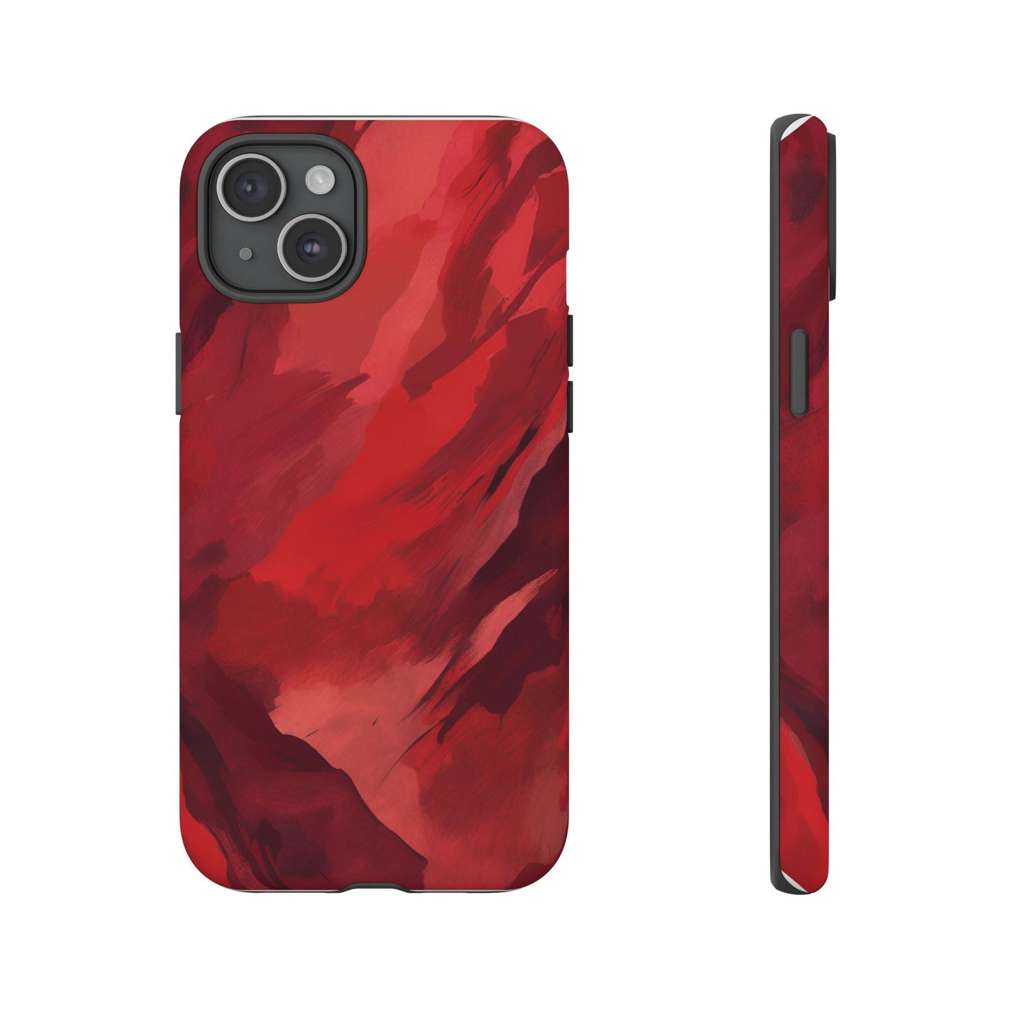 Bold Red Abstract Phone Case - Stylish Protection for Your Phone