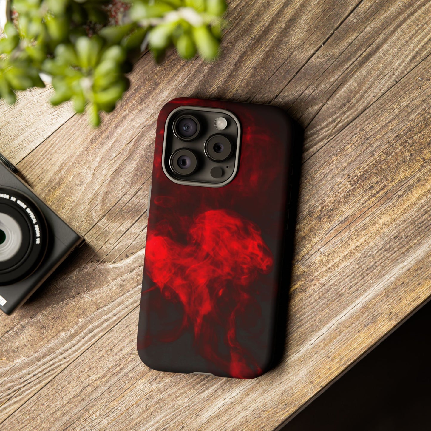 Bold Red Smoke Phone Case – Tough Cases for Protection and Style