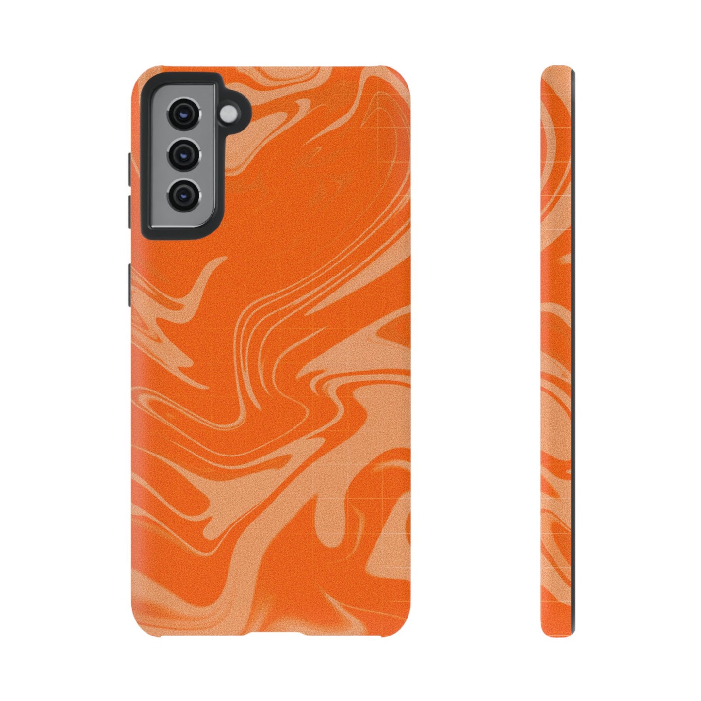 Stylish Orange Marble Phone Case - Tough Cases for Trendy Protection