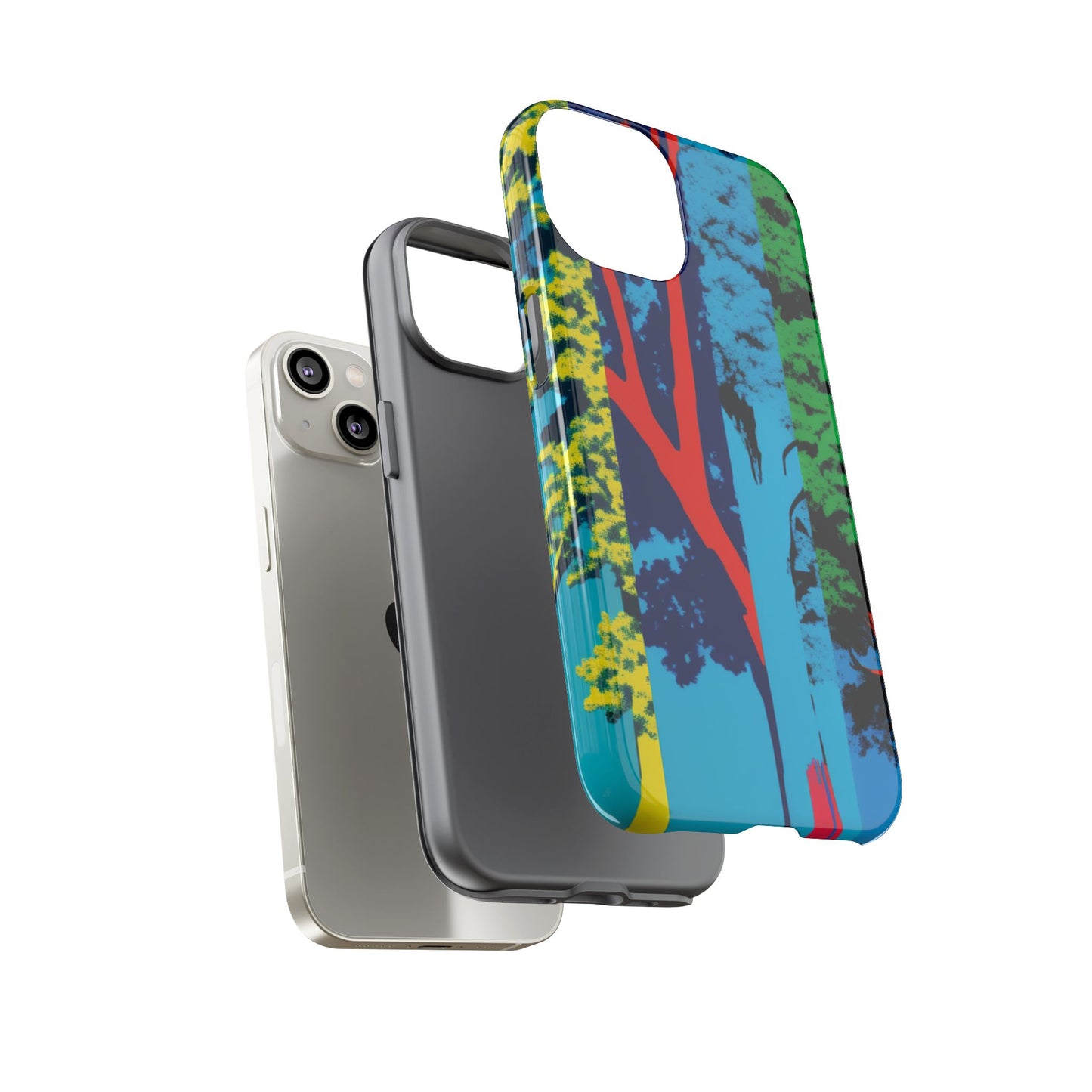 Phone Case - Colorful Forest Design Tough Case