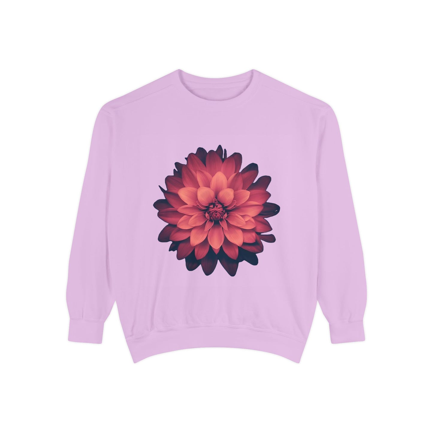 Floral Unisex Sweatshirt - Cozy Garment-Dyed Style for Nature Lovers