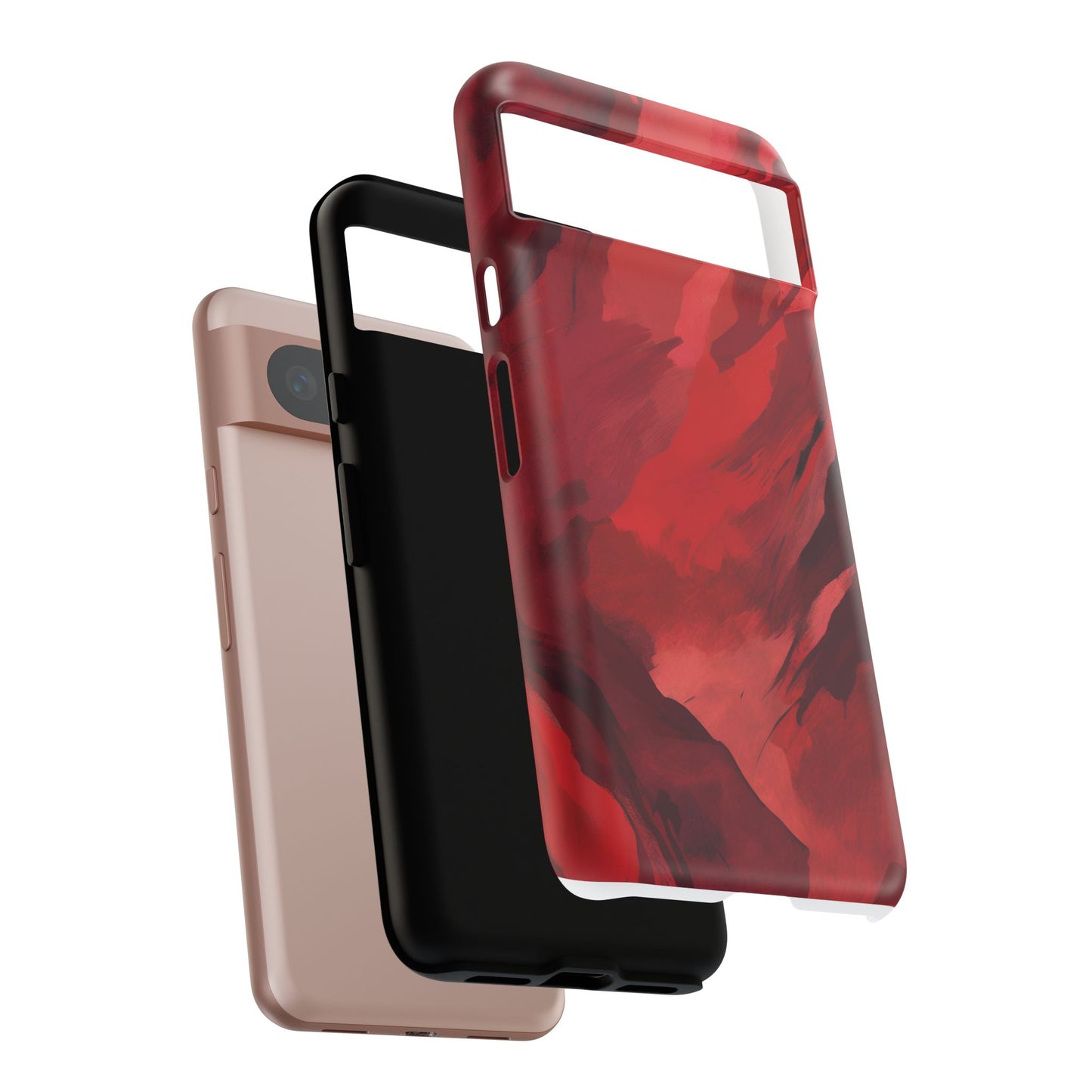 Bold Red Abstract Phone Case - Stylish Protection for Your Phone