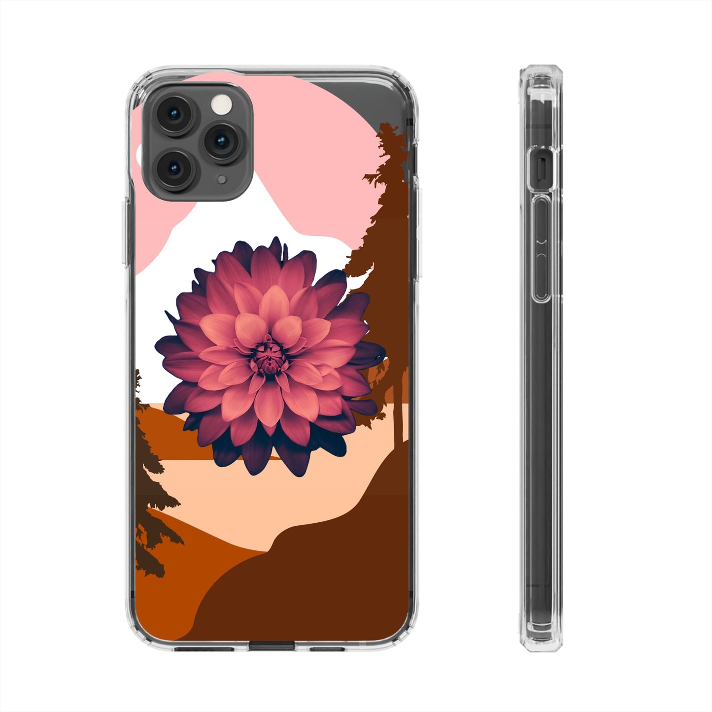 Floral Phone Case - Clear Protective Case with Flower Design