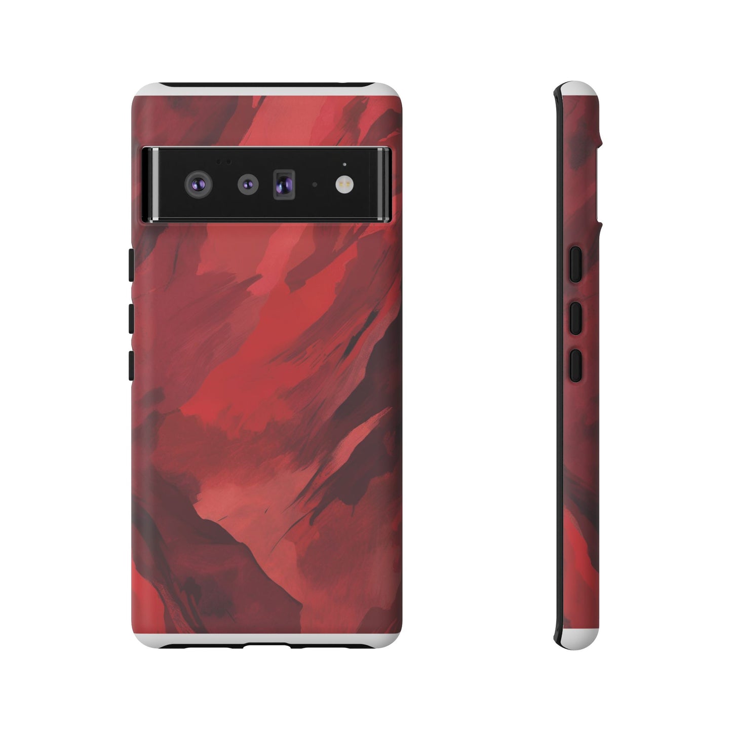 Bold Red Abstract Phone Case - Stylish Protection for Your Phone
