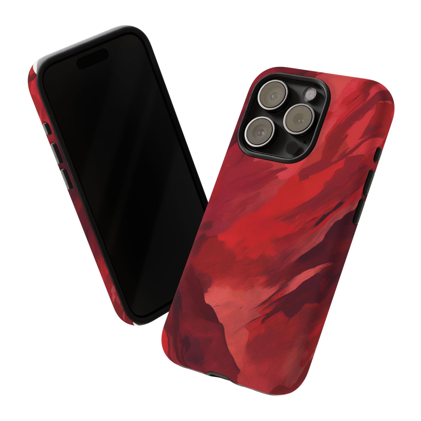Bold Red Abstract Phone Case - Stylish Protection for Your Phone