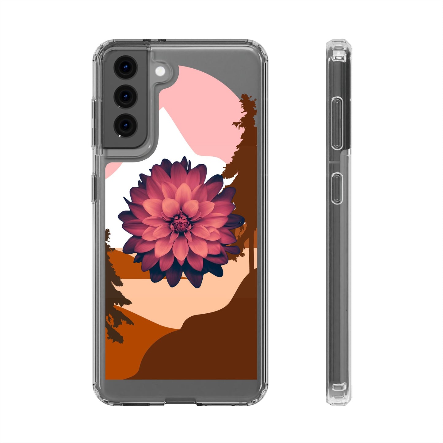 Floral Phone Case - Clear Protective Case with Flower Design