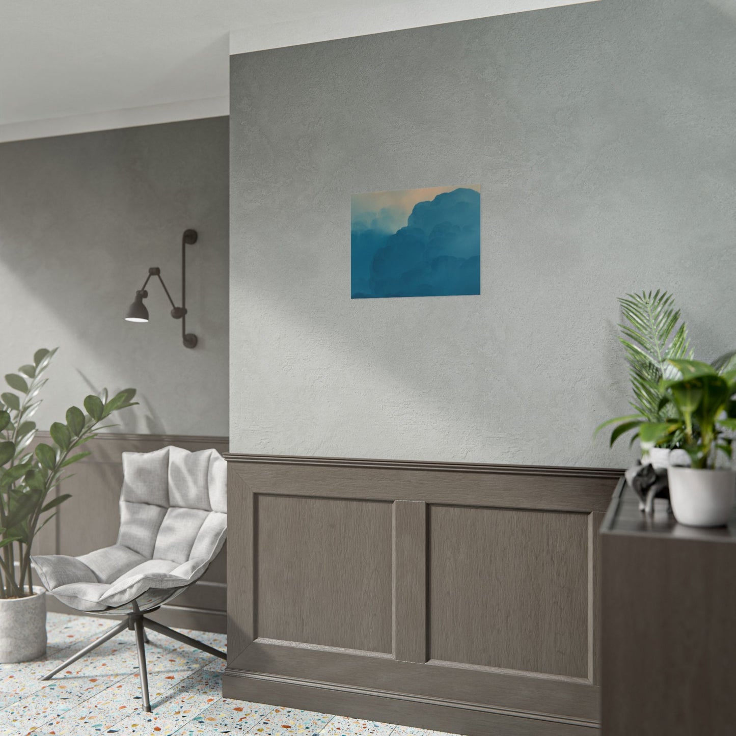 Tranquil Cloudscape Rolled Poster - Perfect for Home Décor and Relaxation