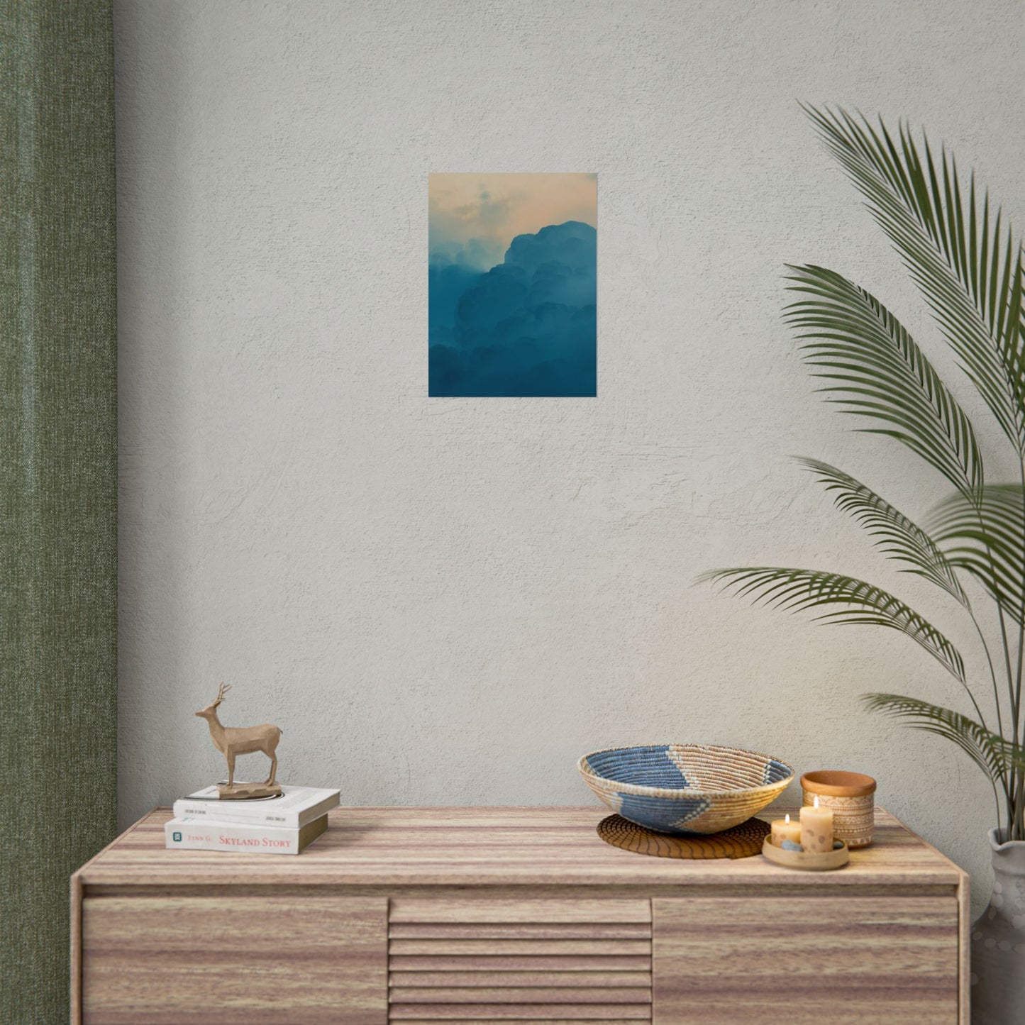 Tranquil Cloudscape Rolled Poster - Perfect for Home Décor and Relaxation