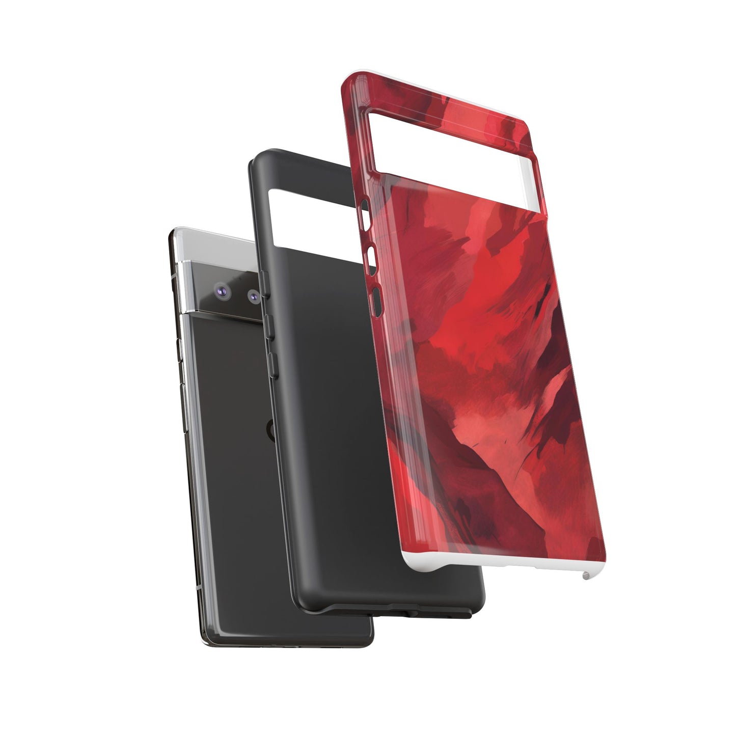 Bold Red Abstract Phone Case - Stylish Protection for Your Phone
