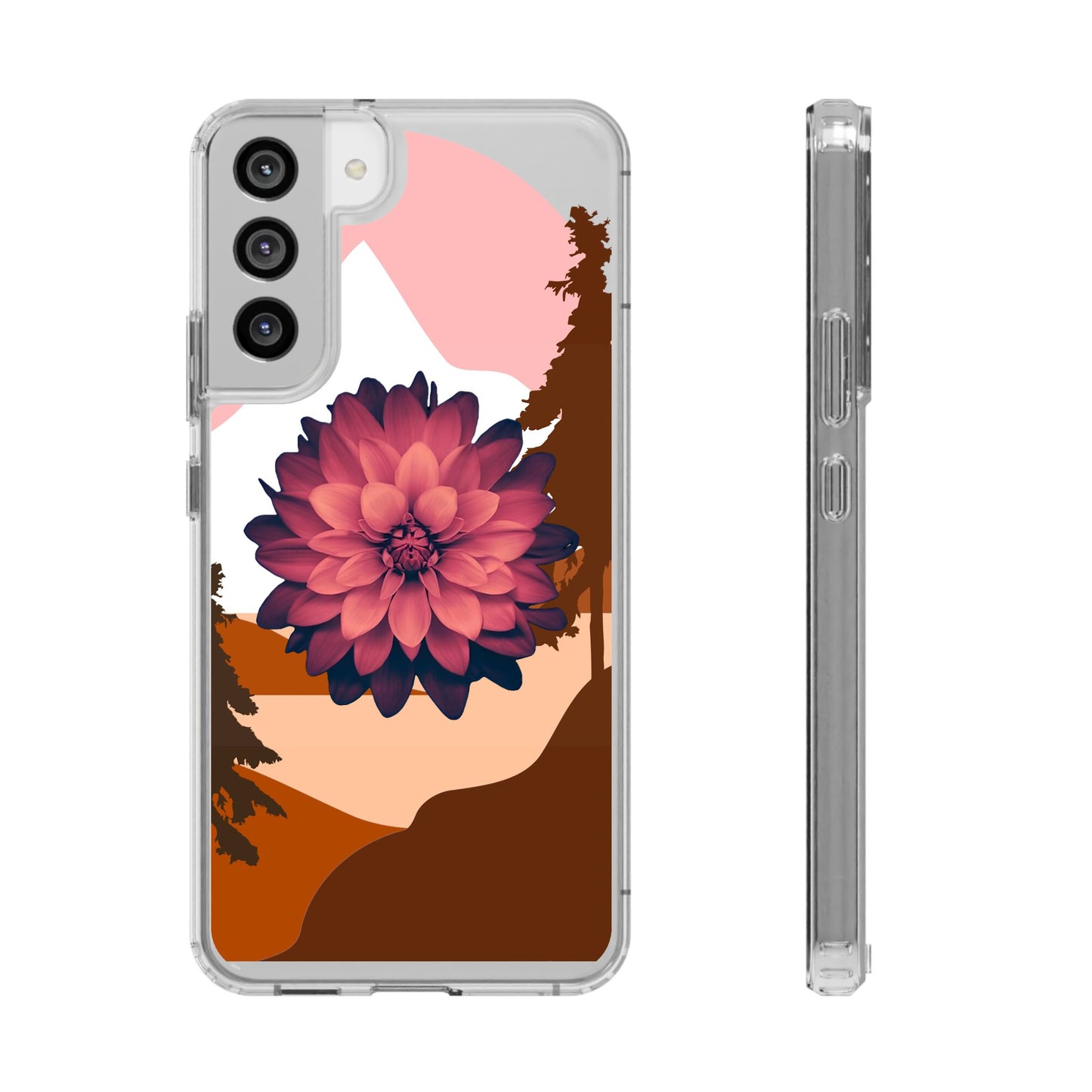 Floral Phone Case - Clear Protective Case with Flower Design