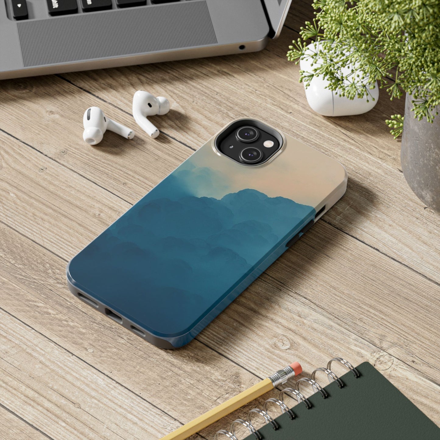Serene Cloud Tough Phone Case - Durable Protection with Soothing Aesthetic