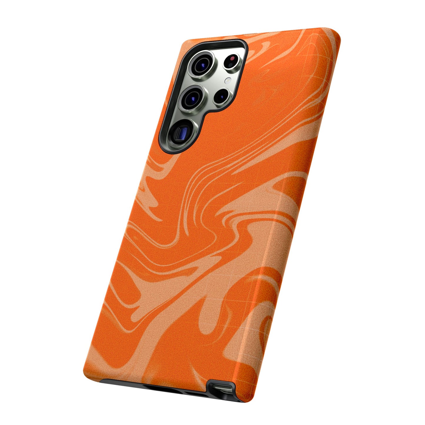 Stylish Orange Marble Phone Case - Tough Cases for Trendy Protection