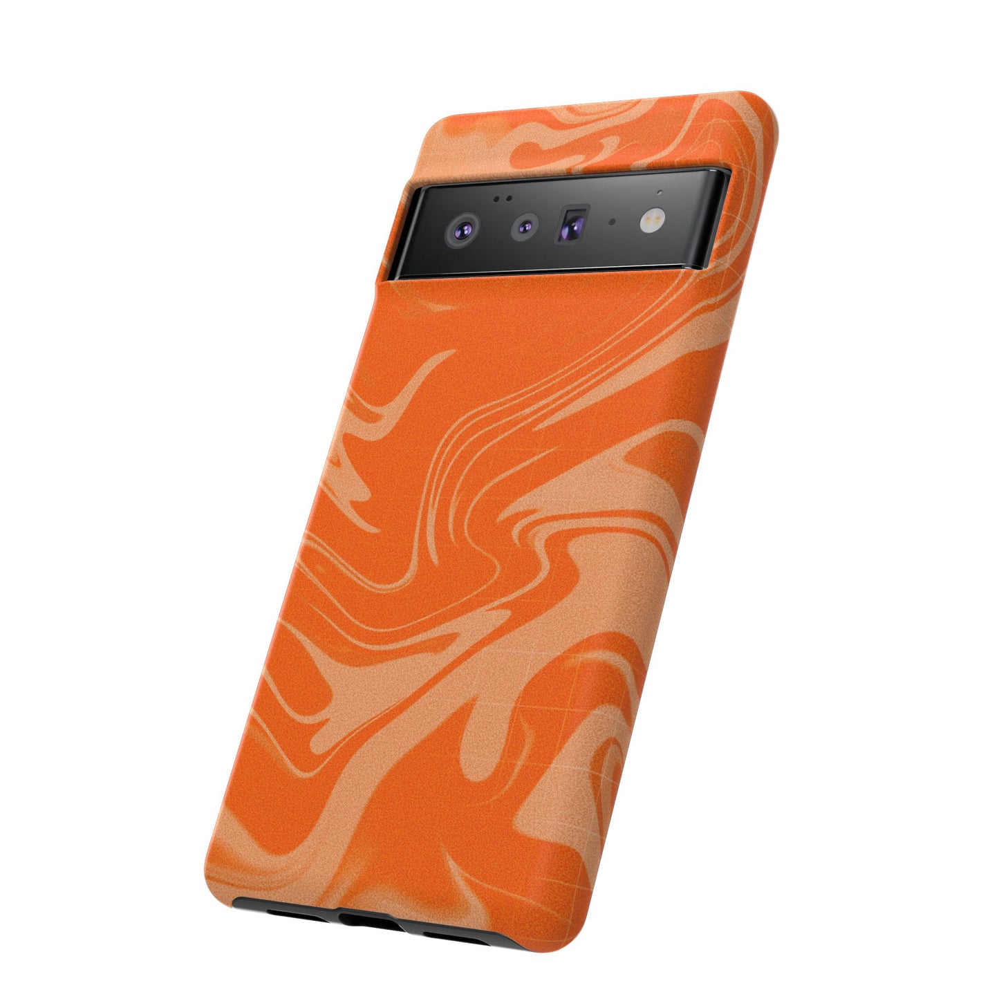 Stylish Orange Marble Phone Case - Tough Cases for Trendy Protection
