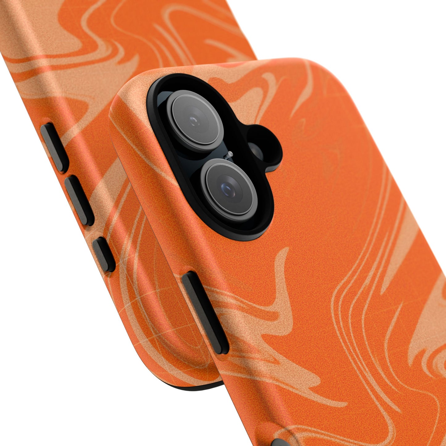 Stylish Orange Marble Phone Case - Tough Cases for Trendy Protection