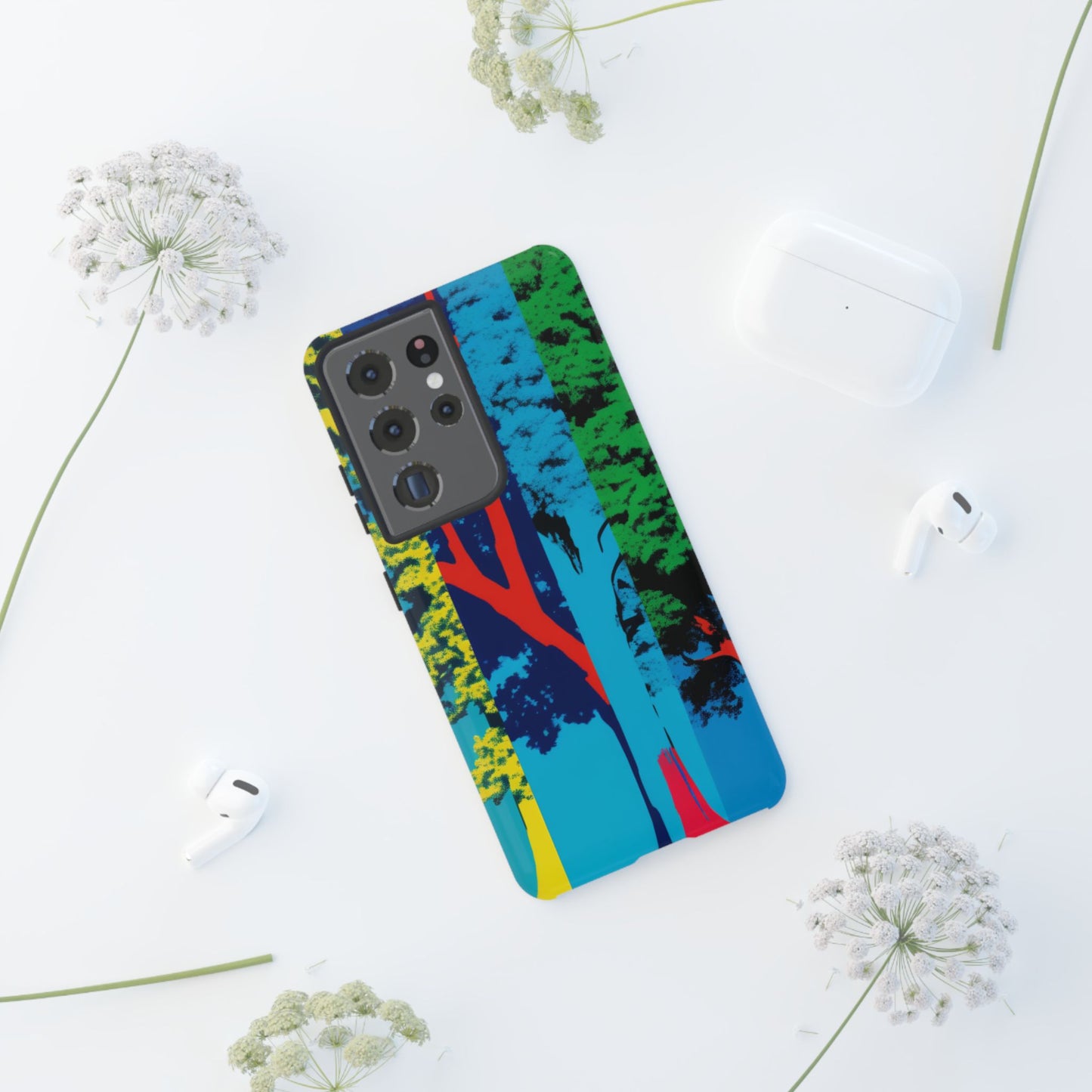 Phone Case - Colorful Forest Design Tough Case