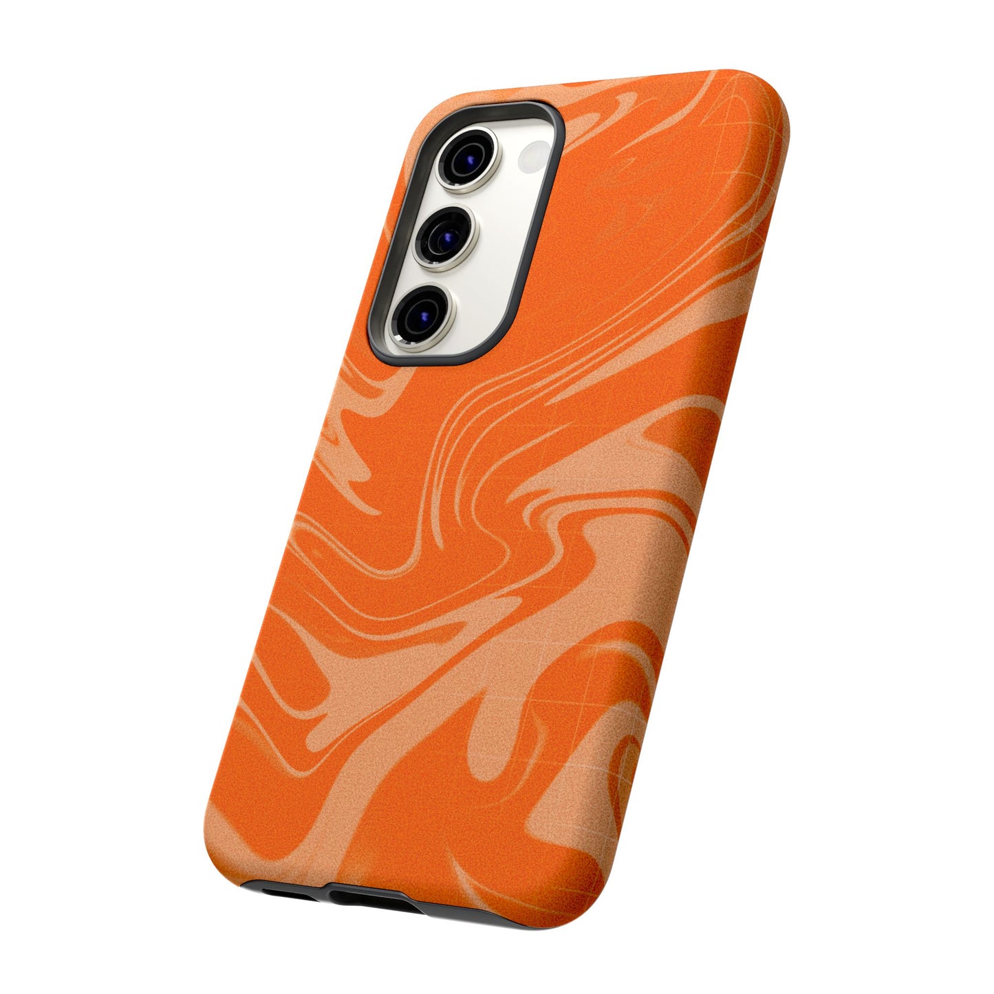 Stylish Orange Marble Phone Case - Tough Cases for Trendy Protection