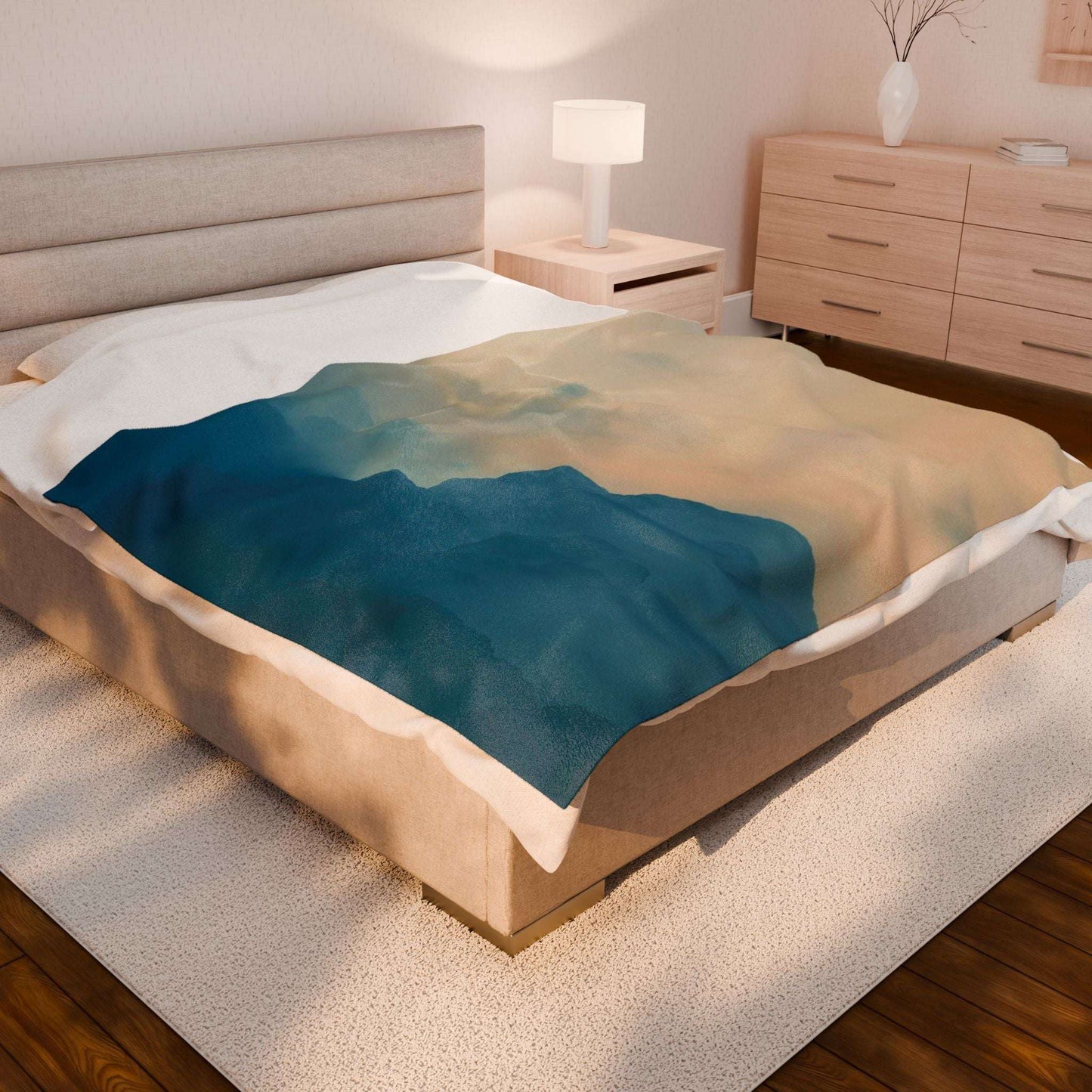 Serene Landscape Velveteen Plush Blanket - Cozy Comfort for Home Decor