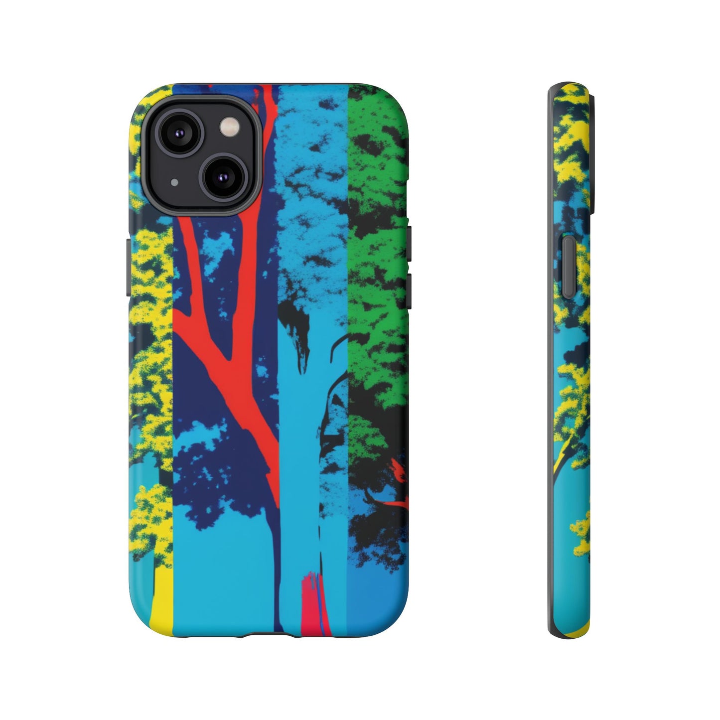 Phone Case - Colorful Forest Design Tough Case
