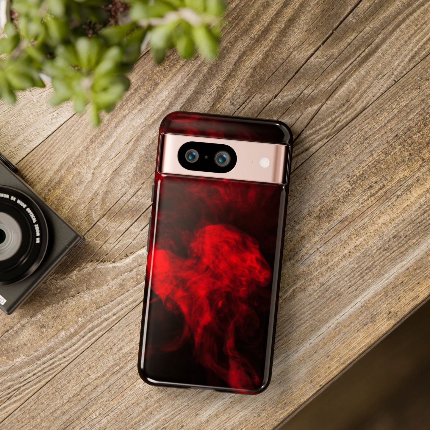 Bold Red Smoke Phone Case – Tough Cases for Protection and Style