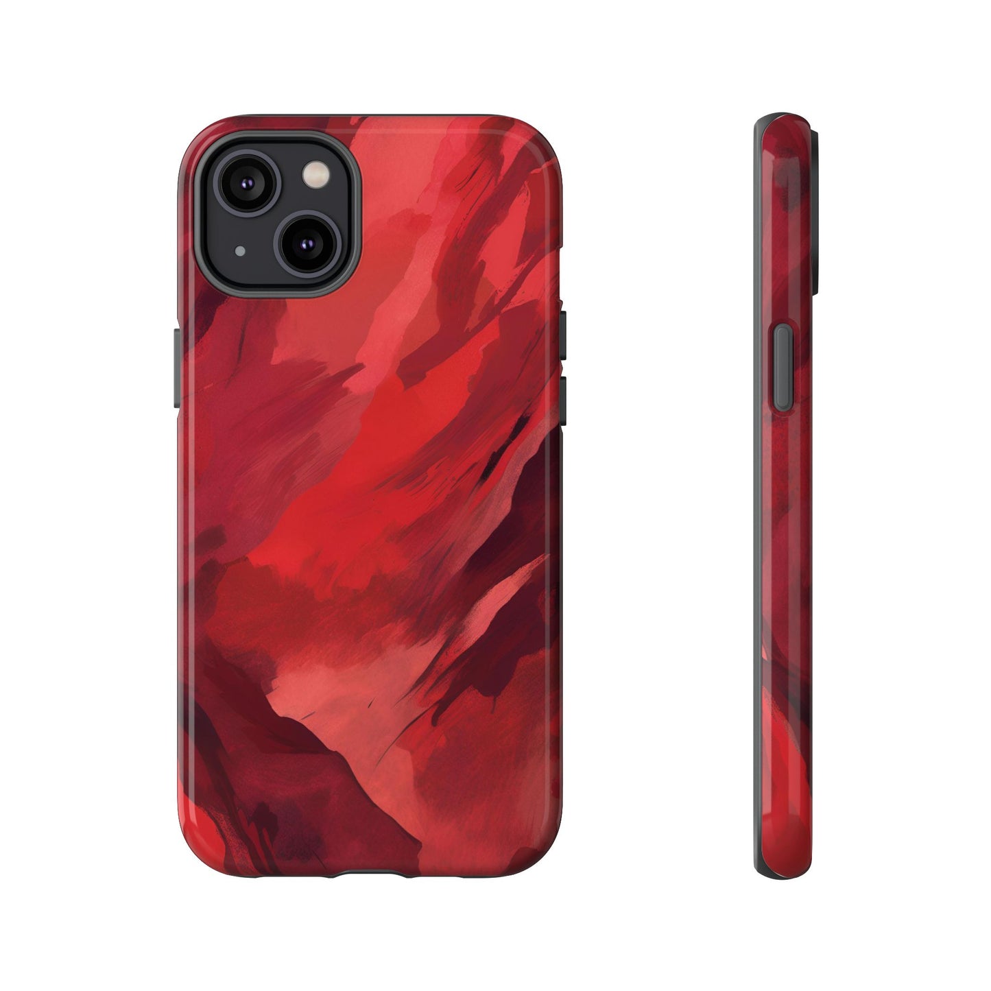 Bold Red Abstract Phone Case - Stylish Protection for Your Phone