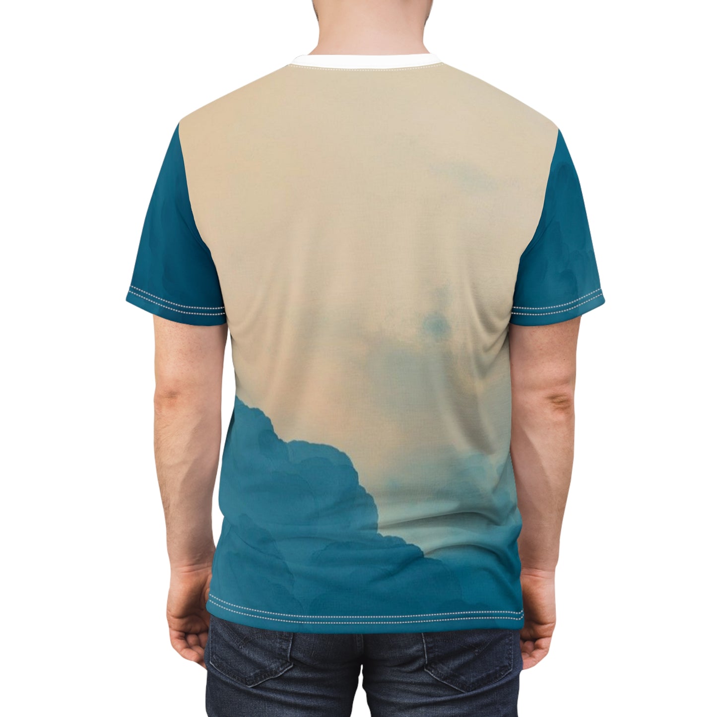 Sky-Inspired Unisex Cut & Sew Tee – Cloudy Aesthetic T-Shirt for Nature Lovers