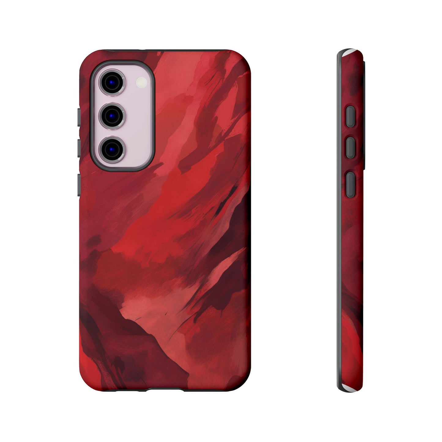 Bold Red Abstract Phone Case - Stylish Protection for Your Phone