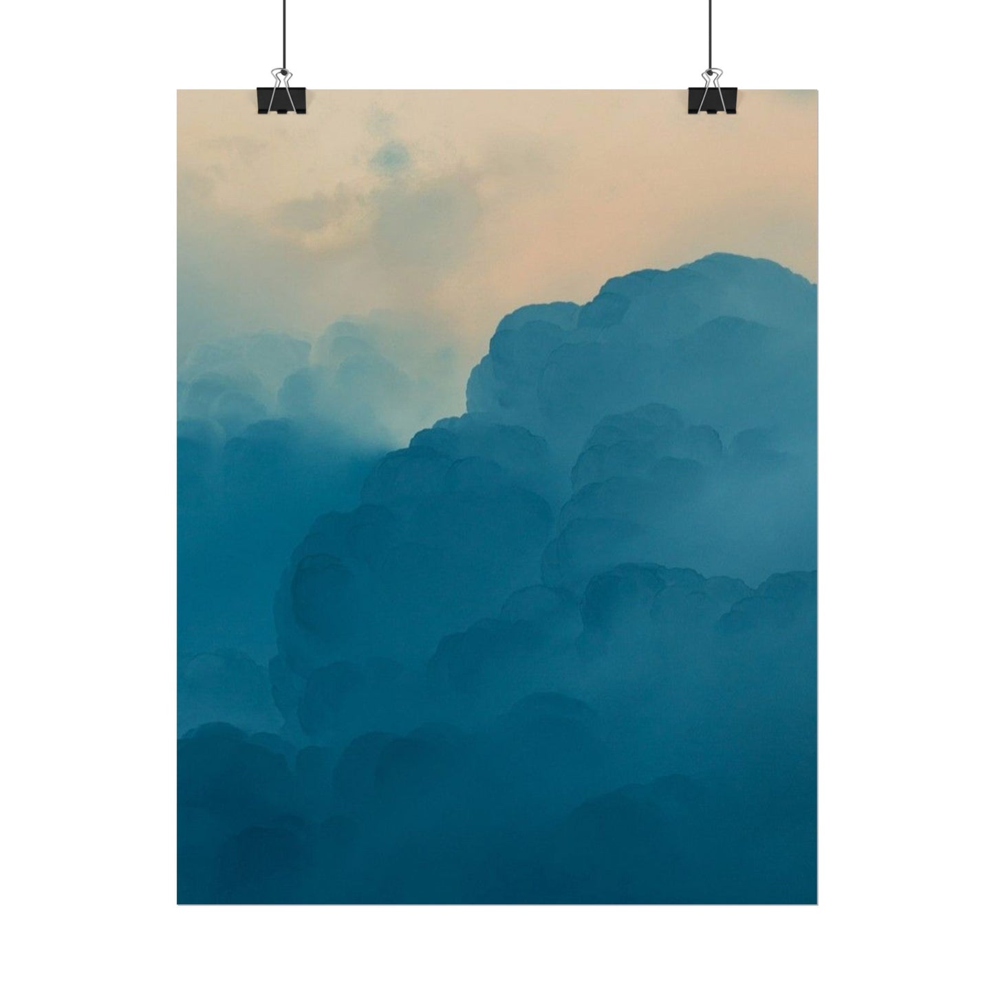 Tranquil Cloudscape Rolled Poster - Perfect for Home Décor and Relaxation