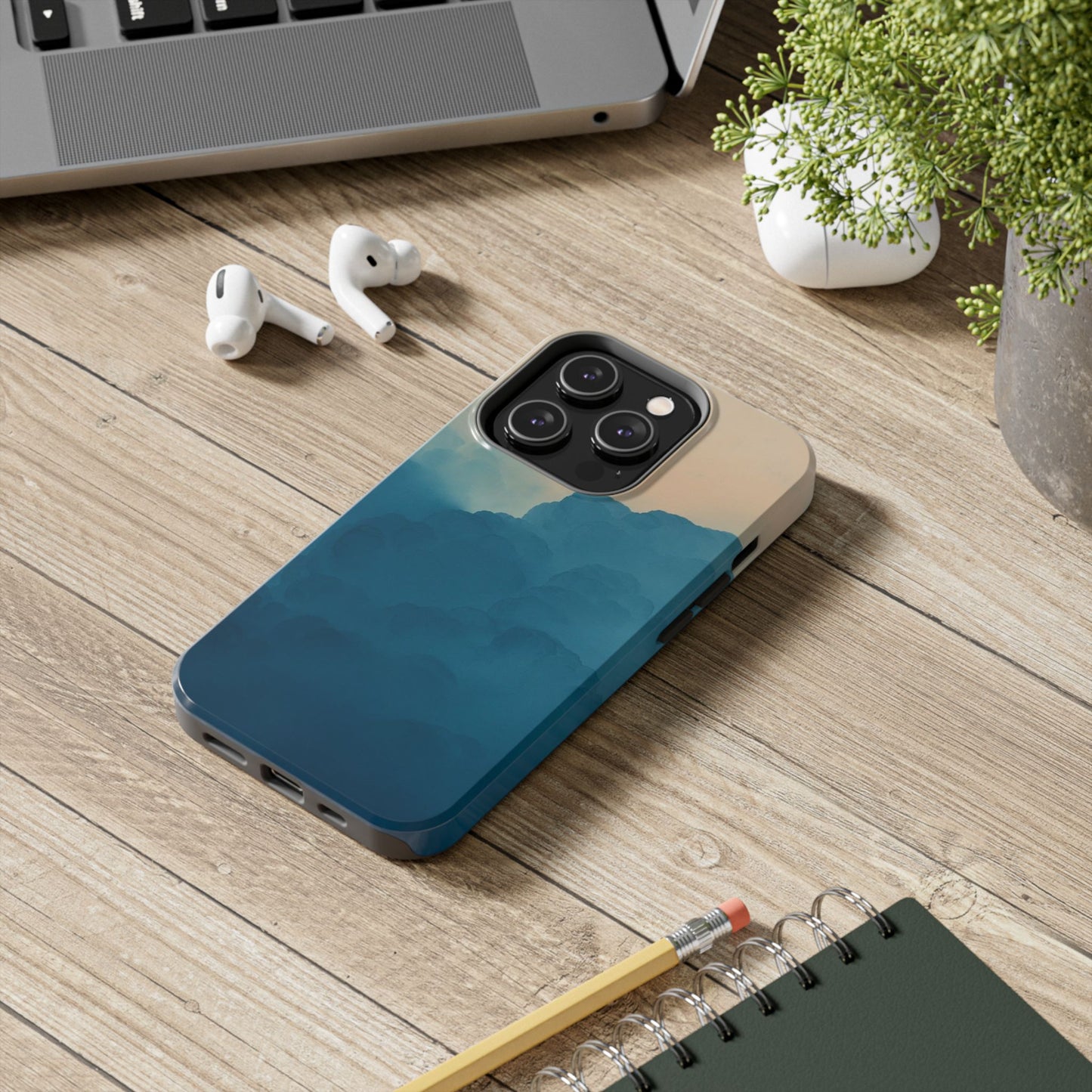 Serene Cloud Tough Phone Case - Durable Protection with Soothing Aesthetic