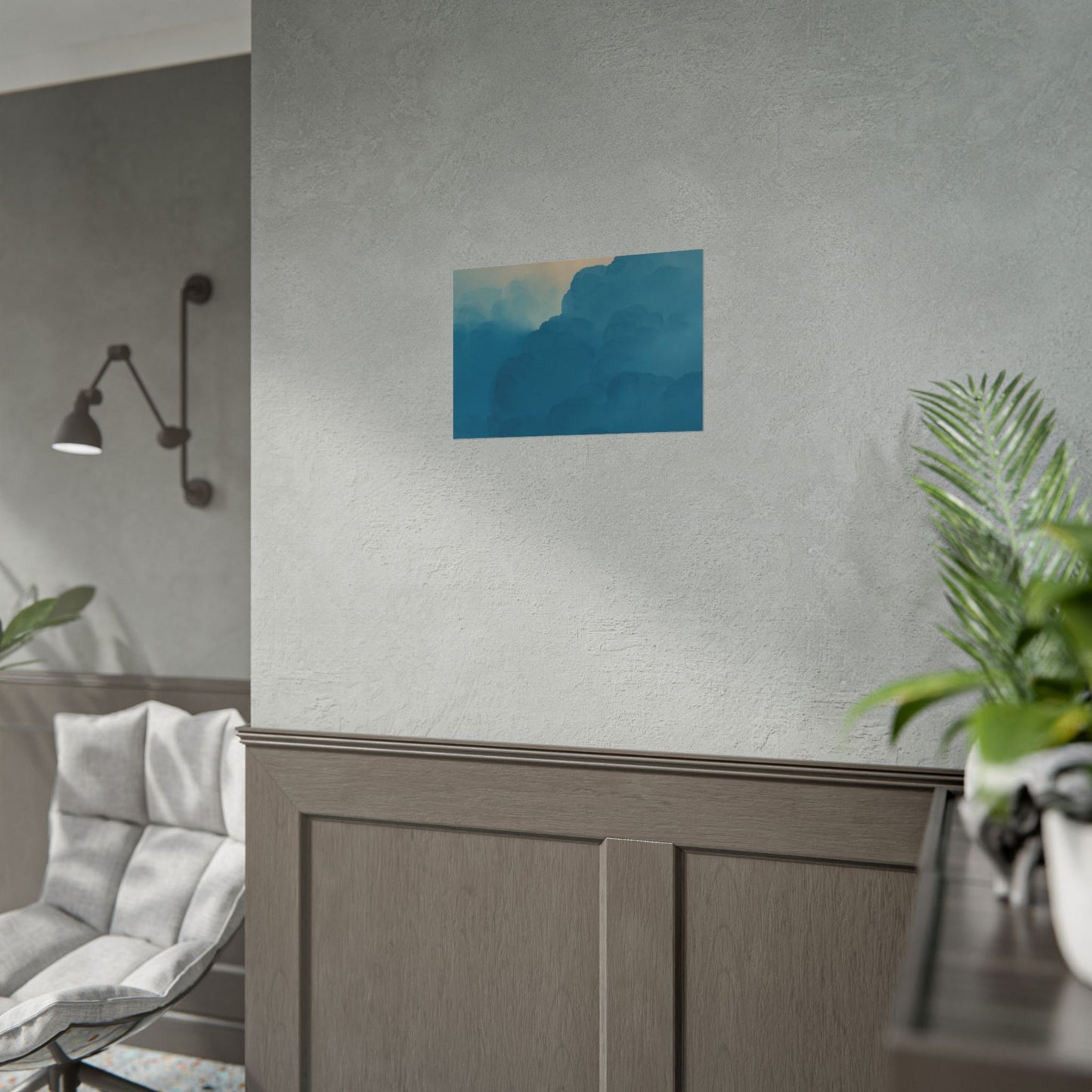 Tranquil Cloudscape Rolled Poster - Perfect for Home Décor and Relaxation
