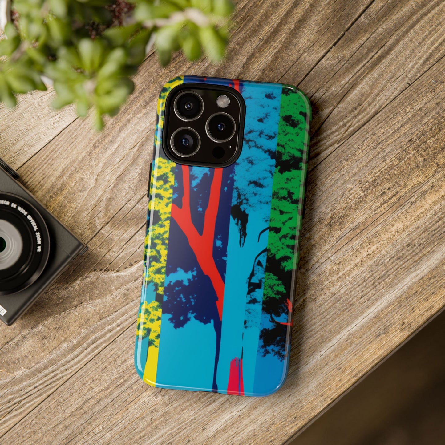 Phone Case - Colorful Forest Design Tough Case