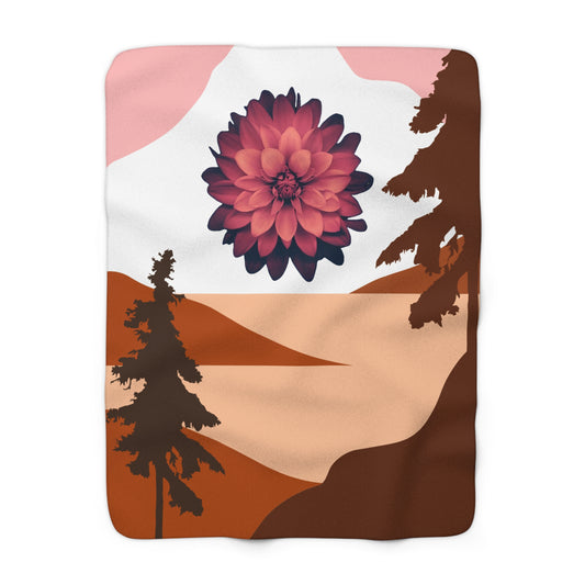 Cozy Floral Sherpa Fleece Blanket – Perfect for Home Décor and Gifts