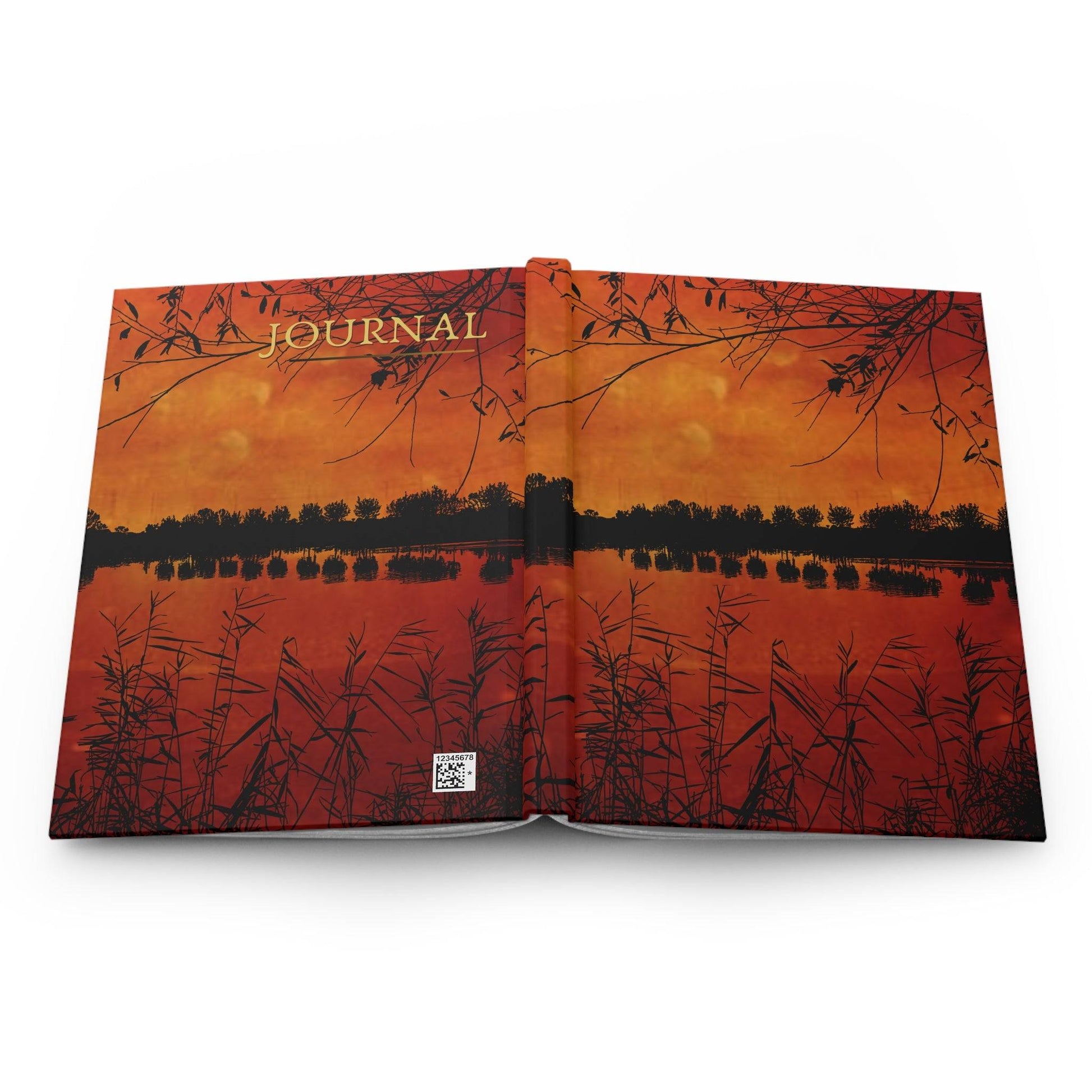 Sunset Reflection Hardcover Journal - Inspiring Nature-Themed Notebook for Writers and Dreamers