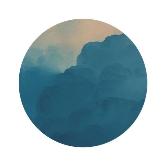 Serene Cloud Round Rug | Soft Textured Area Rug for Cozy Living Spaces
